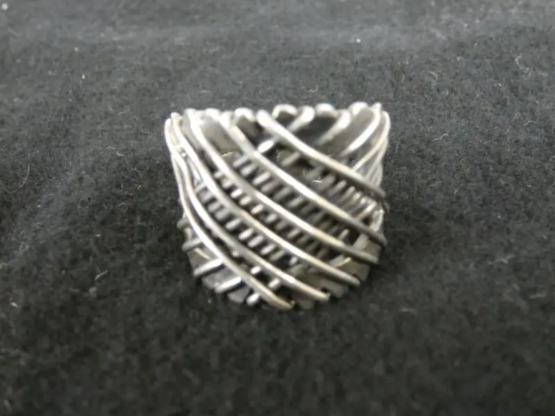 Gevlochten Zilveren Ring – kavel bij De Kringwinkel, Diest