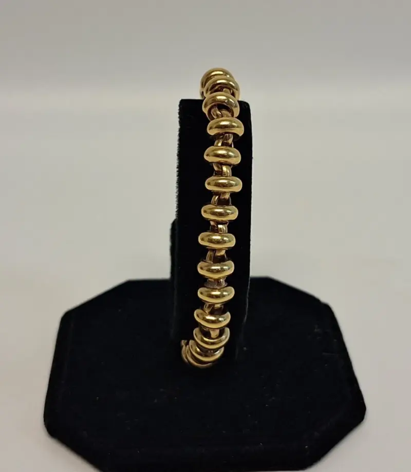 Goudenkleurig rondelle-armband – kavel bij De Kringwinkel, Aalst
