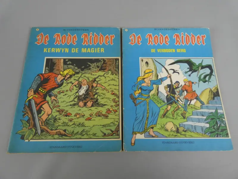 2 strips de rode ridder – kavel bij De Kringwinkel, Diest