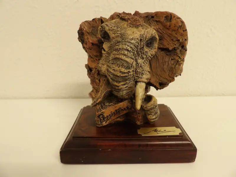 Afrikaanse olifantenhoofd beeldje - The Maiku Collection (Marka Gallery) – kavel bij De Kringwinkel, Leopoldsburg