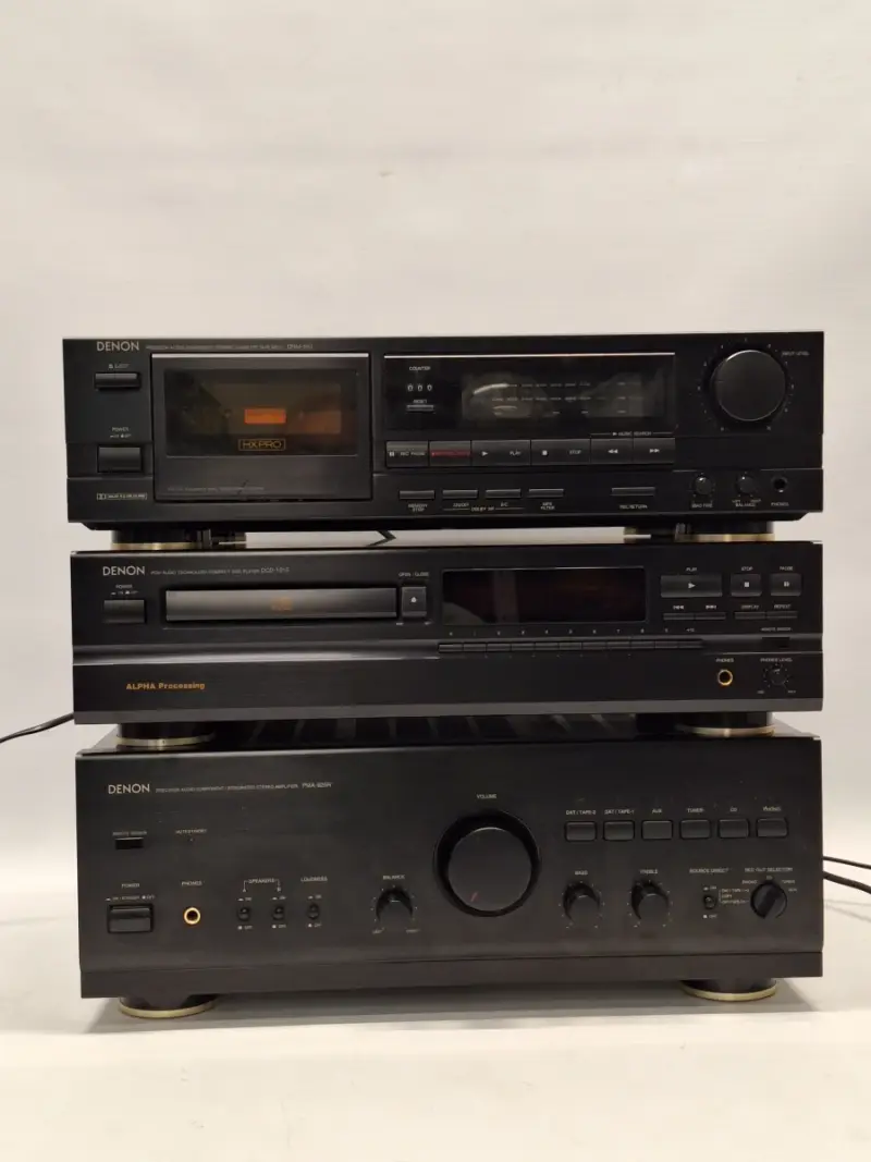 Complete Denon HiFi-set – PMA-925R Versterker, DCD-1015 CD-speler & DRM-510 Cassettedeck – kavel bij De Kringwinkel, Gent