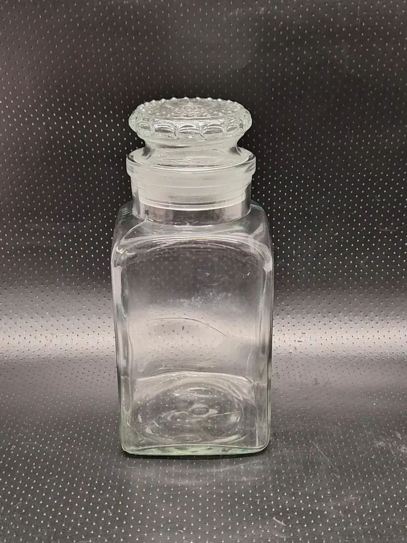 XL antieke apothekerspot van 32.5 cm met geslepen stop – kavel bij De Kringwinkel, Gent