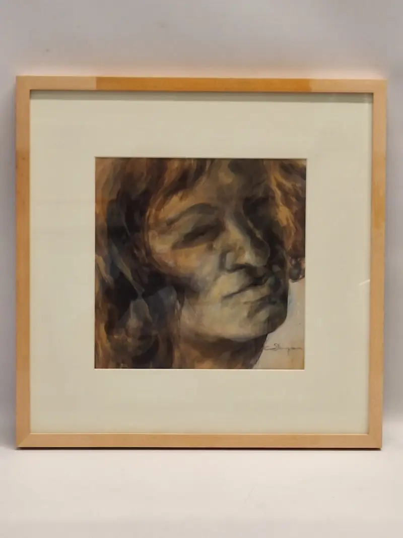 Expressief vrouwenportret gesigneerd en gedateerd 1944 - Carmen Dionyse – kavel bij De Kringwinkel, Gent