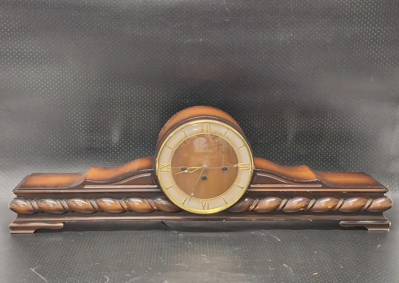 Vintage Westminster Belcanto schouwklok - mechanische pendule met Westminster-carillon – kavel bij De Kringwinkel, Gent