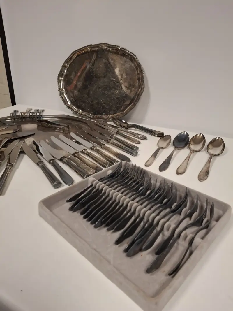 Lot verzilverd bestek – kavel bij De Kringwinkel, Ronse