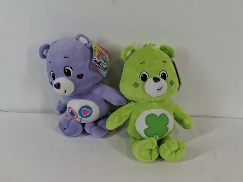 Set van 2 originele troetelbeertjes (Care Bears) – kavel bij De Kringwinkel, Geraardsbergen