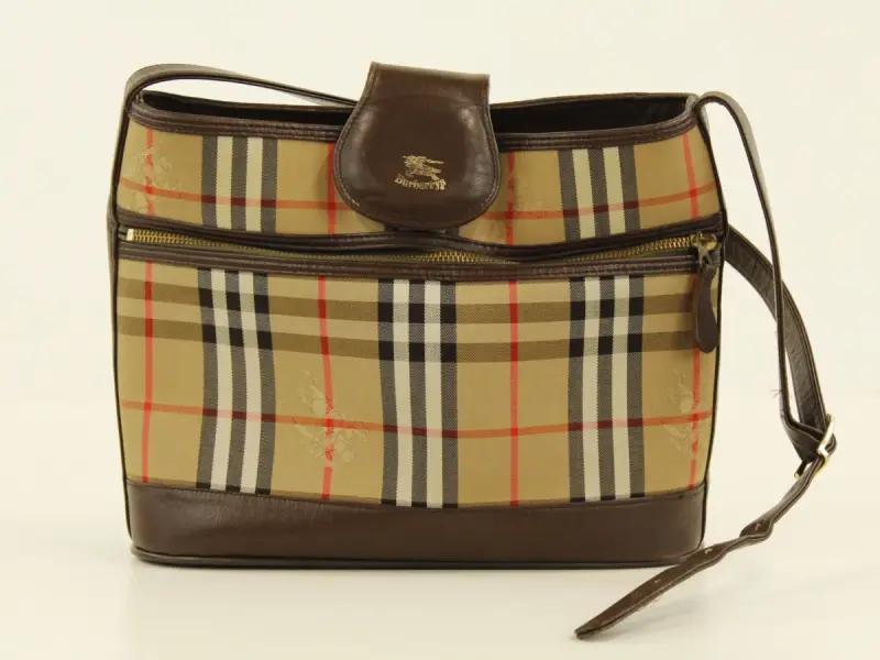 Vintage Burberrys Nova Check schoudertas/crossbody - canvas & leder – kavel bij De Kringwinkel, Antwerpen