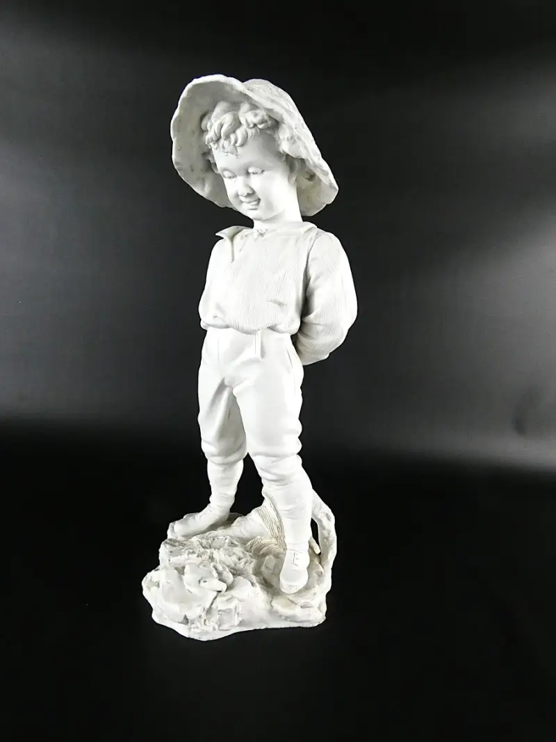 Vintage jongen in biscuitporselein - Meissen – kavel bij De Kringwinkel, Heverlee