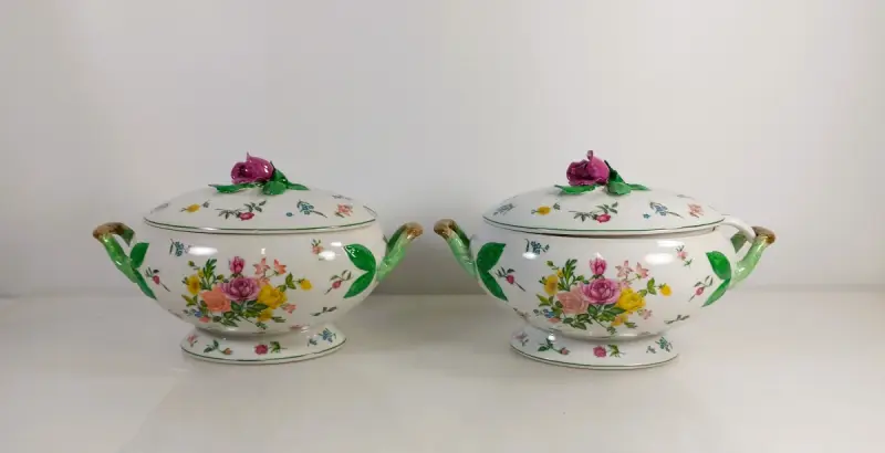 Twee Franklin Mint soepterrines Le Cordon Bleu, 1988 – kavel bij De Kringwinkel, Turnhout