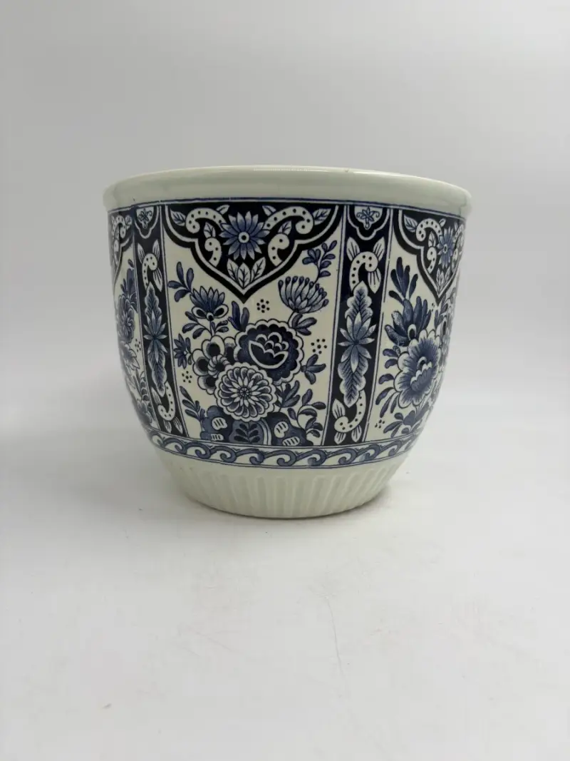 Delfts Blauwe Bloempot – Made for Royal Sphinx by Boch – kavel bij De Kringwinkel, Gent