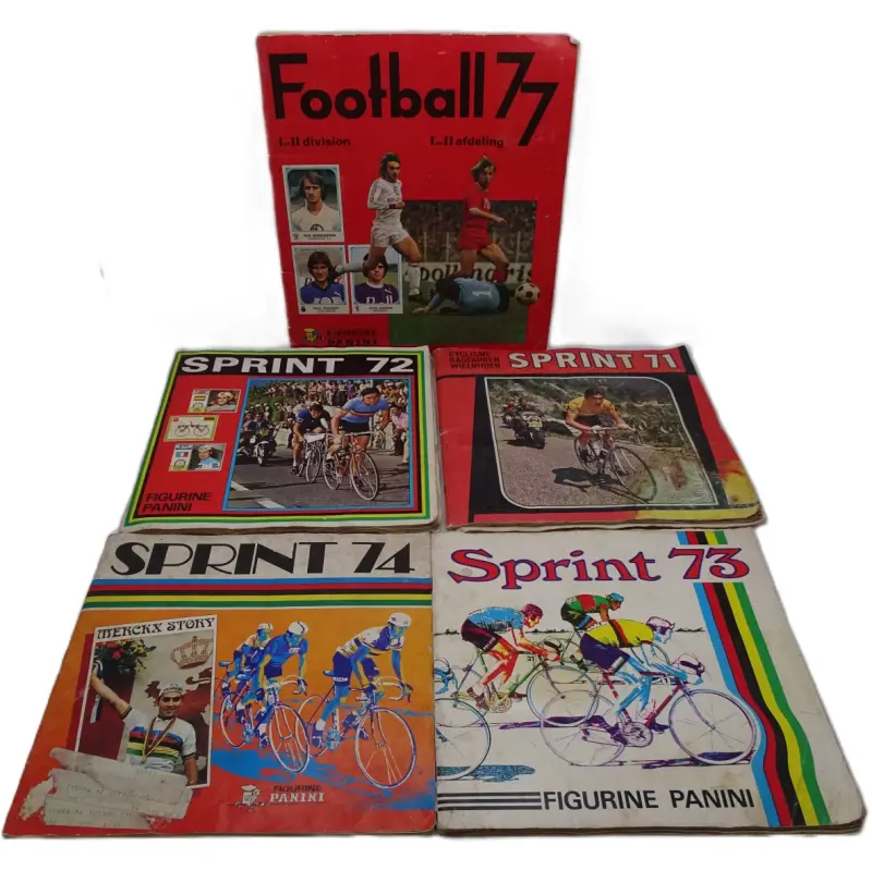 Verzameling oude Panini voetbal- en wielrenstickers 1971-1977 – kavel bij De Kringwinkel, Oostende