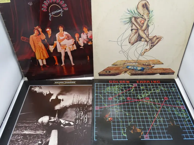 4 Golden Earring vinylplaten met hoes – kavel bij De Kringwinkel, Oostende
