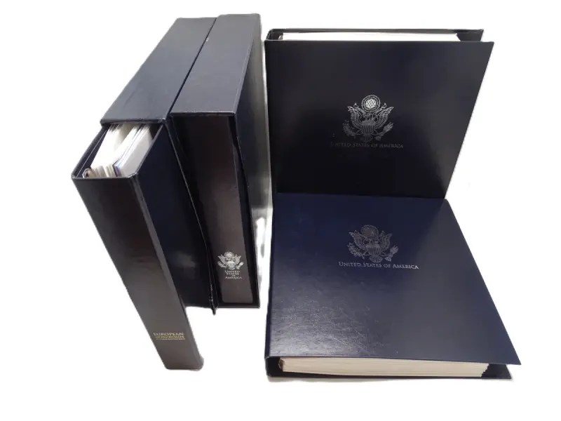 4 mappen Edel Collecties: United States of America en European monarchies – kavel bij De Kringwinkel, Oostende