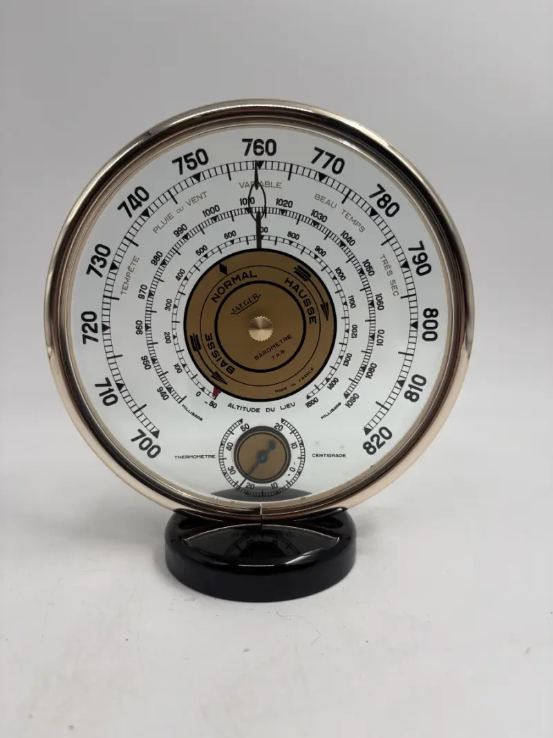 Vintage Jaeger skelet-barometer en thermometer (Model 7.A.B.) – kavel bij De Kringwinkel, Gent