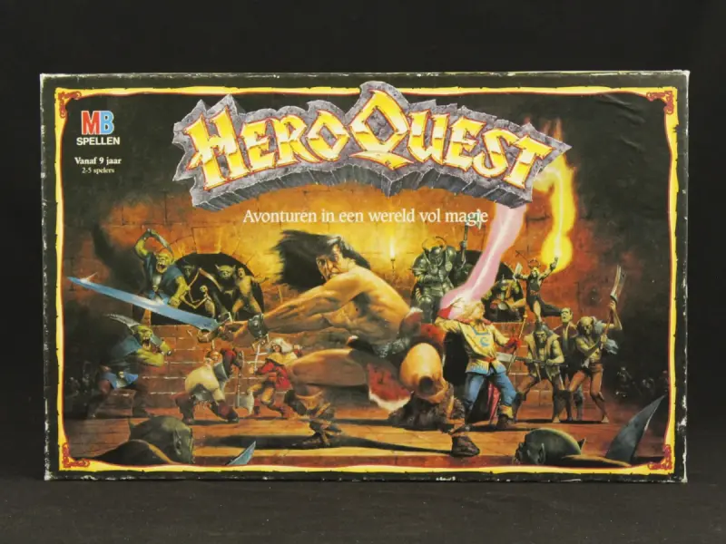 Origineel HeroQuest Bordspel – MB Games – Nederlandstalige Vintage Editie – kavel bij De Kringwinkel, Antwerpen