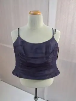 korset-stijl crop top met spaghettibandjes van de RAFFA Boutique, size 40 – kavel bij De Kringwinkel, Waardamme