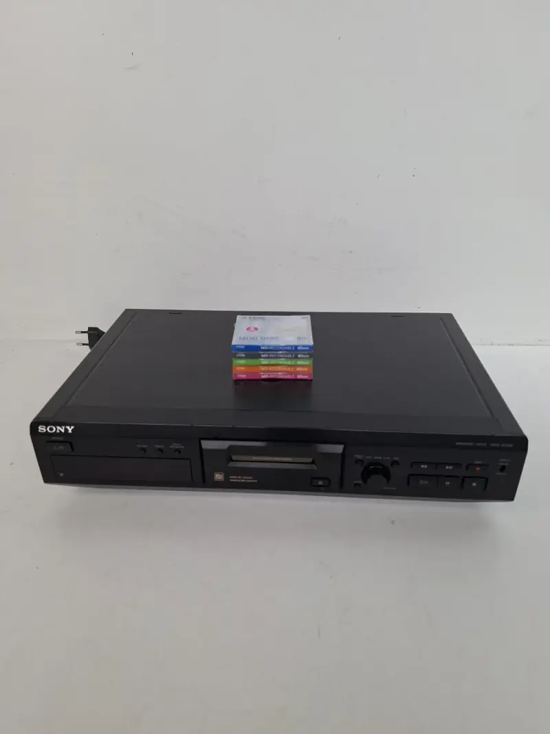 Sony MDS-JE330 MiniDisc Deck – Inclusief 5 Minidiscs – Getest met Garantie! – kavel bij De Kringwinkel, Waardamme