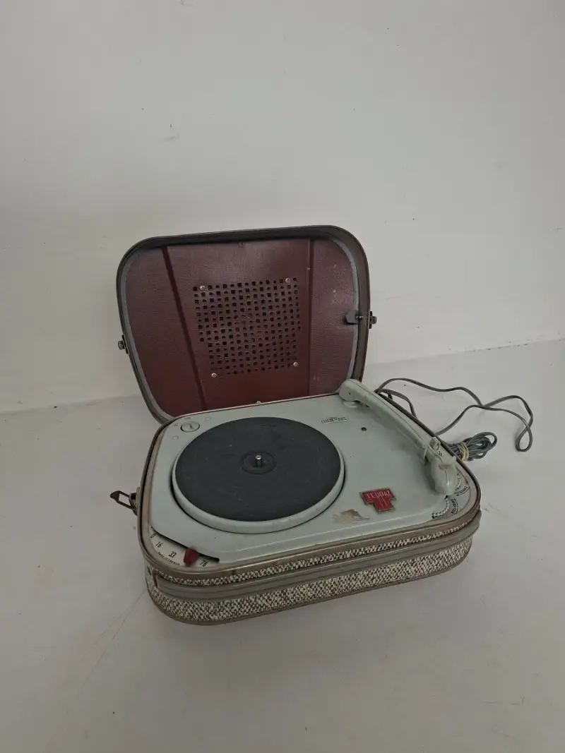 Originele Teppaz Oscar Kofferplatenspeler (Jaren '60) – Pure Nostalgie! – kavel bij De Kringwinkel, Waardamme