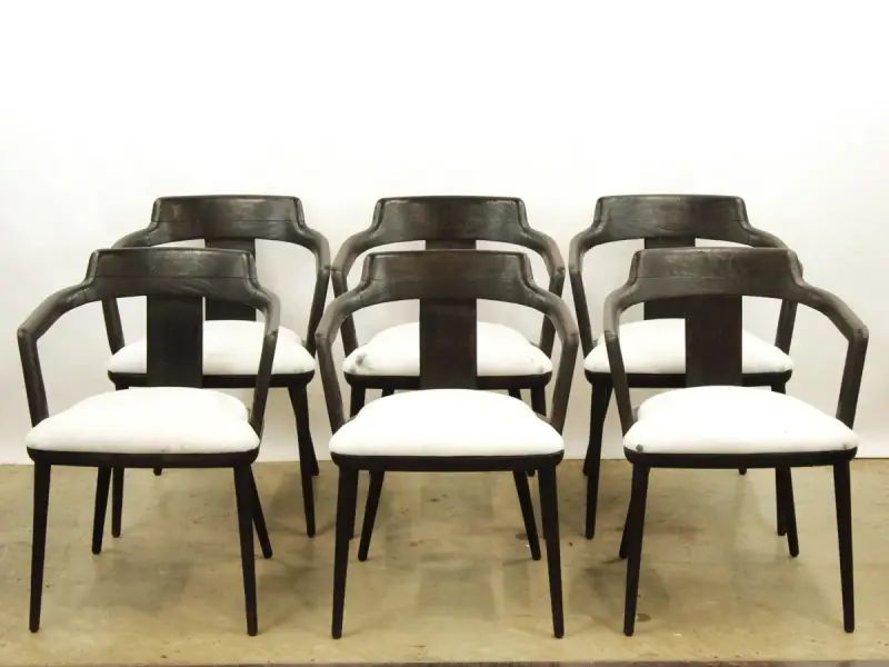 Lot van 6 Porada designer stoelen - Italy – kavel bij De Kringwinkel, Antwerpen