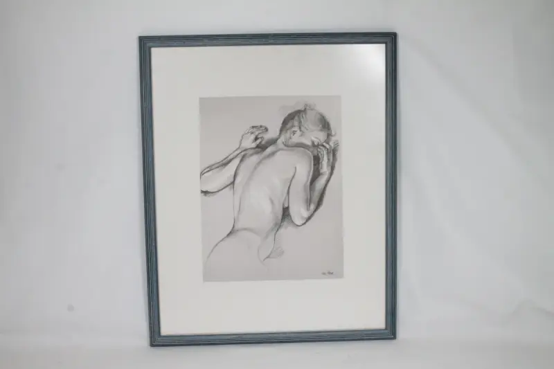Ingelijste fotolithografie - Francine Van Hove – kavel bij De Kringwinkel, Brecht