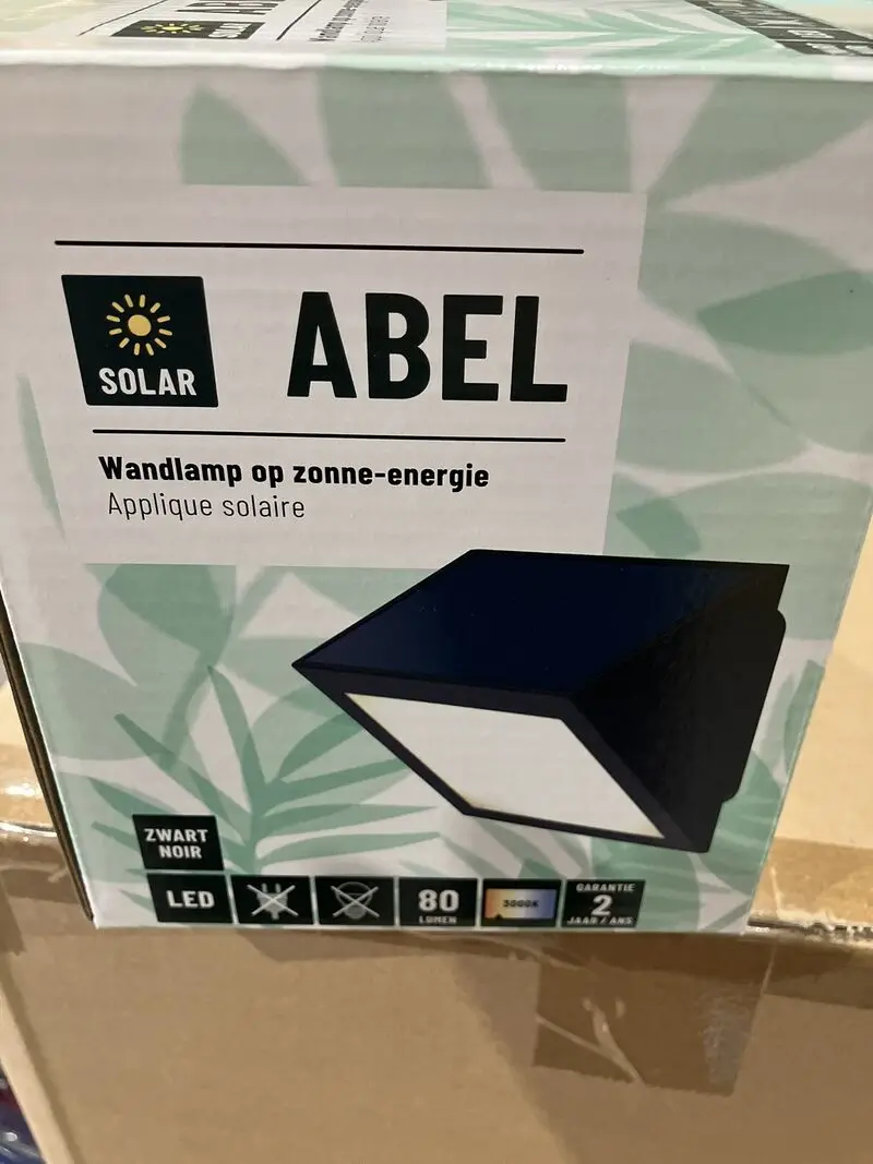Ca. 56x Solar wandlamp op zonne-energie, Abel, IP44, zwart/geel – foto 3 – kavel bij Onlineveilingmeester, Kootstertille